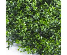 TENAX Divy 3D Panel Buxus Intense 0,5x0,5 m Pannello Componibile con Foglie Artificiali Tipo Bosso per Decorazione Parete Giardino Verticale