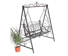 DanDiBo Dondolo Hollywood in metallo, 2 posti, stile vintage, 18688, in ferro battuto, altalena da giardino