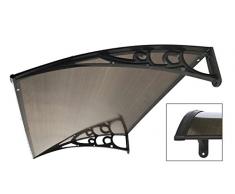 ITALFROM Pensilina Tettoia Modulare in Policarbonato Alveolare Fumè L 300X100 cm [cod.6008]