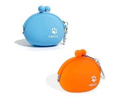 Sacchetto di Cibo per Cani in Silicone, 2 Pezzi Borsa Addestramento Cane in Silicone, Borsa Snack per Cani Porta Cibo, Sacchetti Portatili in Silicone per Cani