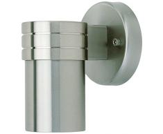 Brilliant G96229/82 - Faretto da parete per esterni Hanni, GU10 LED, 1x 3 W, 240 lm, 3000 K, acciaio INOX