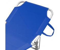 Lettino prendisole da giardino sdraio in alluminio colore blu Serie Playa