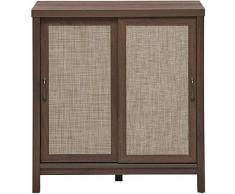 Soggiorno corridoio SH-SYS1002-BW Bagno 36 x 37 x 76 cm SogesHome Armadio cassetti con 3 cestini Intrecciati in Vimini per Camera da Letto Marrone