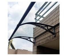 Pensilina Tettoia Esterno, Pensilina Tettoia da Esterno Policarbonato Tettoie Pensilina mit Staffa In Lega di Alluminio, Facile da Montare Tenda da Sole (Size : 120x500cm-5pcs)