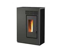 Stufa a pellet BIO GE60-5,5 kW - slim 25 cm (Nero)