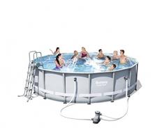 Bestway 56451 Piscina Power Steel Frame Rotonda, 488x122 cm