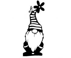 Yumira Gnomo da giardino, in metallo, statuette in ferro da stiro, statuine da giardino, ramo GNOME, silhouette, decorazione pasquale, decorazione primaverile per giardino, cortile