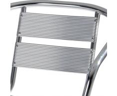 VERDELOOK Alumine sedia da giardino in alluminio, 54x59x74 cm, per arredo esterni