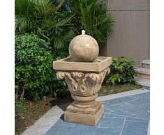 Teamson Home Fontana dAcqua Bacino Sfera a 2 Livelli con Luci e Pompa per Esterni e Giardino, Ornamento Zen a Cascata per Interni, Decorazione del Patio