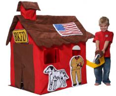 TENDA CASETTA FIRE STATION INTERNO GIOCATTOLO GIOCO BIMBI GIARDINO POMPIERI