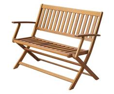 vidaXL Legno Massello di Acacia Panca da Giardino 120 cm Panchina per Esterni