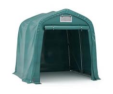 vidaXL Tenda Garage Capanno Tendone Gazebo Padiglione Telone Tendostruttura Tenda Esterno Giardino Ripostiglio Ricovero in PVC Verde