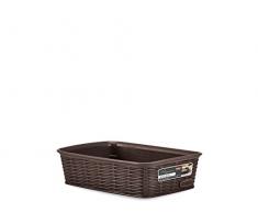 Stefanplast Elegance Cestino Rattan, Marrone, 20x14x6 cm