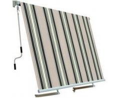 BIACCHI ETTORE SRL Tenda da sole a caduta 3x2,5 mt beige/bordeaux, beige/verde, beige/ocra, beige finestra o balcone MILOS (Beige/Verde)