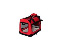 lionto Borsa Trasportino per Cani Scatola pieghevole per Animali Borsa per Cani, (L) 70x52x50 cm Rosso