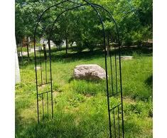 CHEIRS Matrimonio allaperto Rose da Giardino Arco Piante rampicanti Arco in Ferro battuto Pergolato da Giardino in Metallo,Black-120×240cm