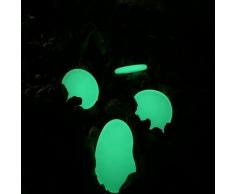 StickersLab - Pietre piatte che si illuminano al buio in vetro fosforescenti prodotto professionale per sentieri passaggi e giardini (500gr (circa 45/50 pietre), Ice Green)