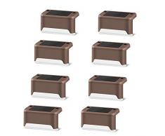 Luci solari, LED Solare Impermeabile IP65, luce Esterna per giardino, percorso, patio, scale, passi, recinzioni (8 pezzi)