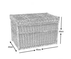 Di baule in vimini Buff 60 x 40 x 40 cm