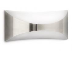 Philips Seedling Lampada da Parete da Esterno, Rettangolare, Curva Up & Down, Acciaio Inox, Lampadina Inclusa