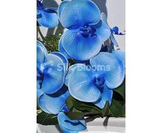 Real Blue Touch-Orchidea artificiale in vaso, con motivo floreale