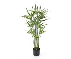 artplants.de Pianta di papiro Decorativa con 16 Fronde, 190 Foglie, 80cm - Pianta Artificiale/Cespuglio Ornamentale