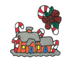 Finestra MagicGel immagini Natale decorazione – Casetta di pan di zenzero (16 x 17 cm), finestre per il fai da te con bambini