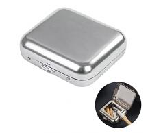 Posacenere portatile in metallo tascabile per sigarette, mini posacenere da viaggio con porta sigarette, posacenere tascabile per viaggi allaperto, campeggio, giardino, auto, bar