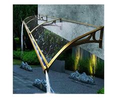 SHUITUKOUU Pensilinatettoia Modulabile,Pensilina Tettoia Tettoia per Porta Anteriore in Policarbonato per Esterni, Tenda da Sole per Esterni, per Esterni, per Grondaie,60x210cm/24x83in