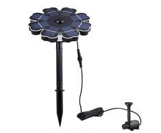 D.ragon - Fontana a zampillo a energia Solare, con Batteria, 2,5 W, per laghetti, Piscine, Esterni