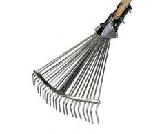 Rastrello scopa in acciaio con morsetto foglie giardinaggio giardino RASTF00006