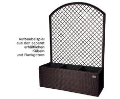 Gartenfreude Secchio per pianta da Giardino in polyrattan, incl. Elemento in plastica per Interno ed Esterno, Moca, 76 x 26 x 29,5 cm (AxLxP)