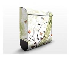 Cassetta postale Springtide | 39x46x13cm Cassetta per lettere Cassetta postale di design con Supporto Giornale Cassetta postale con giornale rotolo Post Box, Dimensione: 46cm x 39cm
