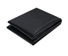 PALUDO Telo per Laghetto Nero in PVC, 2M X 3M Rivestimento per Laghetto in HDPE Resistente, Fodera Laghetto Flessibile per Piscina Giardino per Laghetti, Fontane, Giardini Acquatici e Cascate