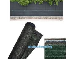 Rete OMBREGGIANTE/Ombra 90% H.4 mt X Lunghezza 10 Metri LINEARI, FRANGISOLE/FRANGIVISTA Telo Verde Scuro Giardino OSCURAMENTO 90%