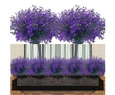 10 Pezzi Artificiali Arbusto 37cm Artificiale Finti Piante Decorazione Bouquet Artificiale di Fiori Plastica Bouquet per Interni per Casa Giardino Ufficio Balcone Decorazioni