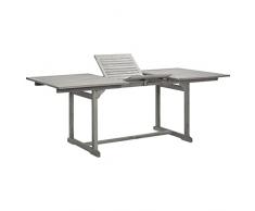 FIRBNUS Tavolo da Pranzo per Esterni (150-200) x100x75cm Massello Acacia Tavolo Giardino Allungabile Tavolo Da Esterno Allungabile Tavolo Da Giardino Con Foro Per Ombrellone Stile Rustico