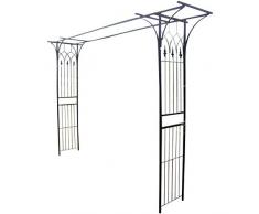 Elegante XXL Arredo giardino arco rose fiori e piante rampicanti Mod.5040 metallo nero di AS-S