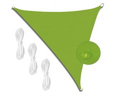 Triangolare Vela Sole Ombreggiante 4.5x4.5x4.5m Impermeabile Tenda a Vela Parasole Telo da Sole Esterno Vela Ombreggiante Protezione Raggi UV Antipioggia Protezione Solare per Verande Cortile Camper