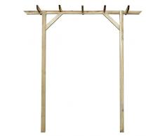 Keketa Pergolato da Giardino,Pergola,Pergolato,Pergole per Esterno,Pergola Legno,Pergole Addossate per Esterno,Gazebo da Giardino,Gazebo Legno per Esterno 200x40x205 cm in Legno