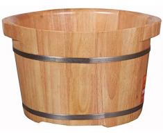Legno Pediluvio per Vasca for I Piedi Bacino di Am Footbath in legno massello, piscina di sauna, footbath di quercia con dente, footbath portatile, secchio in legno for la casa, resistente, resistente