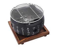 Amusingtao Mini barbecue da tavolo a carbone giapponese, piastra barbecue, fornello da cucina portatile, accessori da tavolo per feste