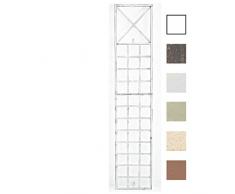 CLP Graticcio per Piante Rampicanti TRIGO in Ferro | Graticolato per Piante con Misure 198 x 40 cm |Traliccio per Rampicanti da fissare alla Parete | Griglia per Piante Rampicanti da Giardino | Supporto per Rose e Piante Rampicanti bianco antico