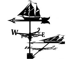 YDHNB Banderuola con Barca a Vela Ornamento, Giardino Palo Segnavento Direzione,Indicatore Strumento di Misurazione con Nave Ornamento Decorazione per Outdoor