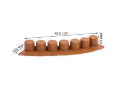 Prosperplast IPAL7 Palizzata Bordatura da Giardino di plastica 4,05 m Colore: Terracotta