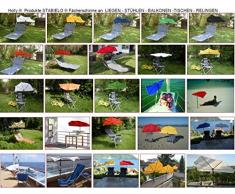 Hollysun Beachway-scomparti-ombrellone - rosso + in alluminio da pavimento mult + Exklusiv rivestiti con poliestere 160 G/m² - ZANGENBERG-HUSUM + tavolo - sedia - balcone fermagli 59 SC con protezione in gomma copripunta + Windtampen