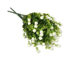 WINOMO Artificiale dell'Eucalyptus pianta fiori Home Decor (bianco)