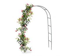 Relaxdays Arco per Rampicanti, Decorazione Giardino, Sostegno per Piante 240 X 140 cm