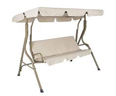 Gelentea Set di 3 coprisedile e copri-tettuccio per sedia a dondolo, da giardino, impermeabili