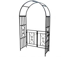 SAS AS-S Elegante Arredo Giardino Arco Rose Fiori e Piante rampicanti con Porta da Metallo Modello 5044-G